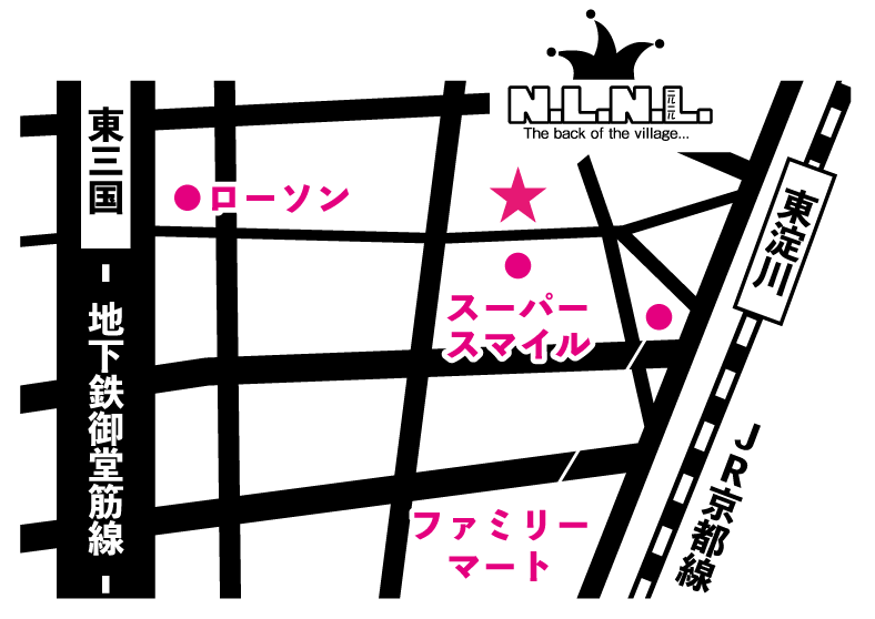 ニルニルへのアクセス地図